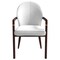 Leisuremod Opaline Series Elegant Wooden Dining Chair in Black Velvet and White OC24BLW - alternate 3