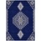 Homeroots 10' X 14' Navy Blue Gray And Brown Oriental Washable Indoor Outdoor Area Rug 598429 - alternate 4