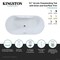 Kingston Brass 51" Acrylic Oval Double Ended Freestanding Tub with Drain, Glossy White/Brushed Brass VT7DE512823C427 - alternate 4
