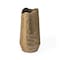 Homeroots 10" Gold Hammered Cylinder Aluminum Table Vase 576751 - alternate 1