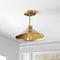 Jonathan Y Cisco 11.8 in. Iron Modern Farmhouse LED Semi Flush Mount, Brass Gold JYL9532A - alternate 3
