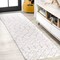 Jonathan Y Pia Moroccan Trellis Plush Carved High-Low Cream/Gray 2 ft. x 8 ft. Runner Rug SNT105B-28 - alternate 1