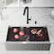 Vigo Handmade 36-in Stainless Steel Single-Bowl Slotted Apron Front Farmhouse Kitchen Sink Workstation VGS3620SA - alternate 2