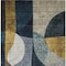 Homeroots 8' X 10' Blue Gold And Gray Abstract Washable Indoor Outdoor Area Rug 604491 - alternate 3
