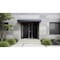 Vdomdoors Aluminum Double Doors Cynex 6777 Black 1 Sidelight Mirrored Clear Glass Modern Painted 84x96 (W72+1 CYNEX6777DEXD-BLK-W72+12xH96-LH-I - alternate 2