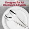 Smarty Had A Party Silver Disposable Plastic Serving Flatware Set - Serving Spoons and Serving Forks (150 Pairs), 300PK 2642CS-CASE - alternate 3