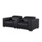 Homeroots 93in Black and Brown Leather Power Reclining Loveseat With Storage 720540 - alternate 3