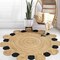 Jonathan Y Ayana Two-Tone Jute Hippy Circle Natural/Black 6 ft Round Area Rug RNF108A-6R - alternate 3