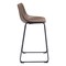 Homeroots Set of Two 29" Espresso and Black Faux Leather and Steel Counter Height Bar Chairs, 2PK 555695 - alternate 5