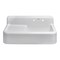 Whitehaus Collection Heritage Front Apron Single Bowl Fireclay Sink with Integral Drainboard and High Backsplash WHQD4220-WHITE - alternate 1