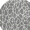 Homeroots 8' Gray And Ivory Round Geometric Washable Indoor Outdoor Area Rug 599288 - alternate 2