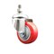 Service Caster 3 Inch 316SS Red Polyurethane Wheel Swivel 1/2 Inch Threaded Stem Caster SCC SCC-SS316TS20S314-PPUB-RED-121315 - alternate 1