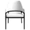 Leisuremod Ethora Modern Wooden Dining Chair in Black Fabric Seat With white top, 4PK EC22BFW4 - alternate 2
