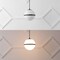 Jonathan Y Porter 8" Modern Minimalist Globe LED Pendant Light, Black/White JYL1605A - alternate 5