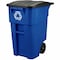 Rubbermaid Commercial Waste Receptacles, Outdoor Recycling Bin, Blue, Plastic FG9W2773BLUE - alternate 1