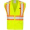 Ironwear Two-Tone Hi-Vis FR Safety Vest M Class 2 X Back, , Zipper 6 Pockets 1287FR-LZ-RD-X-MD - alternate 1