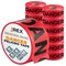 Jrex Safety Danger/Peligro Tape Roll - 1000 Ft x 3 Inch Wide Each - Red, 12PK PDPT-JR-12PK - alternate 1