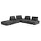 Homeroots Modern Charcoal Gray Floor Pillow Modular Sectional Sofa 473574 - alternate 3