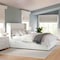 Martha Stewart Kian King Upholstered Platform Bed with Wingback Headboard and 4 Side Storage Drawers XH-8528-K-WH-MS - alternate 1
