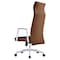 Leisuremod Aleen High-Back Office Chair in Upholstered Leather and Iron Frame with Swivel and Tilt, Dark Brown AOT19DBRL - alternate 4