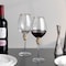 Dinewares Set of 2 Gold-Rimmed Red Wine Glasses with Diamond Rhinestone Accent - 18 oz, 10 Inches Tall - QI004758.GD.2 - alternate 3