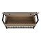 Homeroots 42in Taupe and Black Metal Storage Bench with Flip Top 489778 - alternate 4