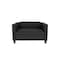 Homeroots 80" Black And Dark Brown Loveseat 530506 - alternate 2