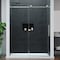 Anzzi 60in Reversible Frameless Sliding Deco-Glass Shower Door w/ Soft-Close System Brushed Nickel Finish SD-AZ20-02BN - alternate 1