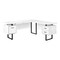 Homeroots 71" White and Black L Shape Computer Desk With Three Drawers 490011 - alternate 1
