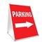Signmission Parking With Arrow, 36 Inch x 24 Inch A-frame Yard Sign, Plastic Sign SBC-2436-Parking With Arrow - alternate 1