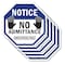Signmission Notice No Admittance Employees Only, 10 inch X 10 inch, Aluminum Metal Signs, 5PK OC-A-5Pack-10-52 - alternate 1