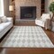 Homeroots 9' X 12' Beige Geometric Washable Indoor Outdoor Area Rug 577011 - alternate 4