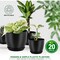 Lifemaster Plant Pots with Multi Drainage Holes, Sturdy Plastic, Stackable, Indoor/Outdoor, Black, 20PK LMFLOPBLK27 - alternate 2