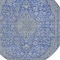Homeroots 8' Blue And Gray Round Medallion Washable Indoor Outdoor Area Rug 616264 - alternate 3