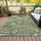 Homeroots 9' X 12' Artichoke Green And Ivory Geometric Washable Indoor Outdoor Area Rug 631363 - alternate 4