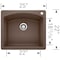 Blanco Diamond Single Bowl Dual Deck, Cafe Brown 440208 - alternate 2