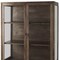 Homeroots 36in Brown and Black Solid Wood and Metal Display Cabinet With Two Doors 611035 - alternate 3