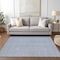 Homeroots 3' X 5' Navy Blue And Gray Geometric Washable Indoor Outdoor Area Rug 594485 - alternate 3