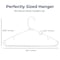 Serenelife Plastic Hangers, Durable, Slip Design, Tubular Hangers, 2 Integrated Strap Hooks, White, 150PK SLHPL150 - alternate 2