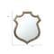 Homeroots 24" Distressed Metallic Crest Shape Wall Mounted Accent Mirror Framed 484987 - alternate 4