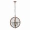 Jonathan Y Gaines 16" 4-Light Adjustable Iron Rustic Industrial LED Pendant, Brown/Silver JYL7518A - alternate 9