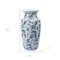 Homeroots 24" Blue And White Chinoiserie Porcelain Urn Table Vase 565453 - alternate 3