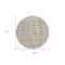 Homeroots 8' Brown Beige And Ivory Round Striped Washable Indoor Outdoor Area Rug 583416 - alternate 3