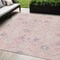 Homeroots 5' X 8' Pink Purple And Gray Oriental Washable Indoor Outdoor Area Rug 598065 - alternate 1