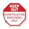 Signmission Keep Out Construction Personnel Onl, 10 Inch X 10 Inch, Vinyl Decal OC-D-10-68 - alternate 1