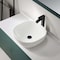 Anzzi Siena Series 17 in. Ceramic Rounded Vessel Square Bathroom Sink Basin in White LS-AZ925 - alternate 4