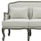 Homeroots 76" Cream Linen Sofa With Brown Legs 491352 - alternate 3