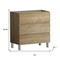 Homeroots 32" Oak Wood Freestanding Bathroom Vanity With White Sink And Three Drawers 627370 - alternate 3
