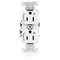 Leviton PlugsandRcptcls, 15A, 125VAC, Wht, Nylon, PK1 5262-S2W - alternate 1