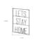 Homeroots Let's Stay Home 16" X 20" Black Let's Stay Home Metal Wall Decor 608988 - alternate 3